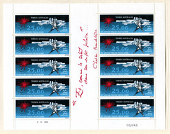 RC 22411 TAAF COTE 130€ PA N° 78 OEUVRE DU PEINTRE MATHIEU FEUILLE ENTIERE NEUF ** TB MNH VF - Corréo Aéreo