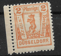 Privatpost Düsseldorf,  Schöner Wert Der Ausgabe Der  Briefbestellung Kraus  Von 1898 - Private