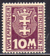 GERMANY REICH POLAND OCCUPATION ALLEMAGNE 1923 DANZIG DANZICA DANTZIG POSTAGE DUE STAMPS TAXE  100m MNH - Impuestos