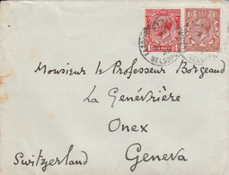 GB AFFRANCHISSEMENT COMPOSE SUR LETTRE POUR LA SUISSE 1935 - Storia Postale