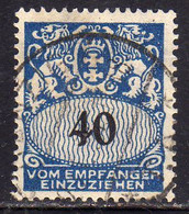 GERMANY REICH POLAND OCCUPATION ALLEMAGNE 1923 1928 DANZIG DANZICA DANTZIG POSTAGE DUE STAMPS TAXE 40pf USED USATO - Impuestos