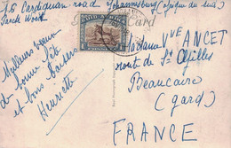 AFRIQUE DU SUD - CARTE POSTALE DE JOHANNESBURG POUR LA FRANCE LE 16-8-1948. - Cartas