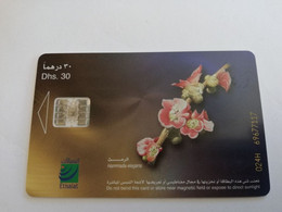 UNITED ARAB EMIRATES -ETISALAT- UAE 219   DHS 30 / FLOWERS/   CHIPCARD Phonecard As Scan  FINE USED    ** 9048** - Emirats Arabes Unis