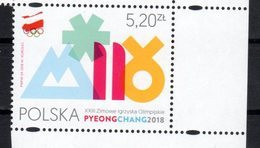 POLAND, 2018, MNH, WINTER OLYMPICS, PYEONGCHANG, 1v - Hiver 2018 : Pyeongchang