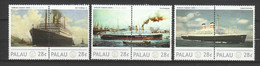 Palau - MNH Set 6 FAMOUS OCEAN LINERS - Barcos