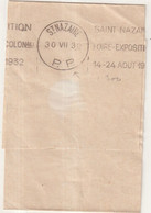 FRANCE : OBL MECANIQUE . " ST NAZAIRE PP , FOIRE EXPO . 14/24 AOUT1932  " .SUR BANDE . 1930 . - Maschinenstempel (Sonstige)