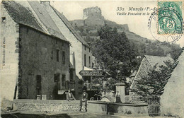 Murols * 1907 * Un Coin Du Village Et Vieille Fonatine * Hôtel Du Château Garage - Autres & Non Classés