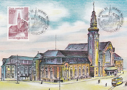 Carte Maximum Gare Centrale Oblitération De L'Exposition Nationale Des Cheminots Philatélistes 1979 - Maximum Cards