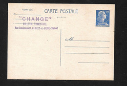 France   Entier N° 1011B  CP1  Cachet "Change"  Bulletin Trilmestriel Neuf  B/TB  Voir Scan   - 1955-1961 Marianne Of Muller