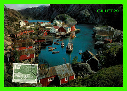 CARTE MAXIMUM - ROROS, NORWAY - NUSFJORD I LOFOTEN - ARCHITECTE DE LA TOURNÉE 1975 - MITTET - - Cartes-maximum (CM)