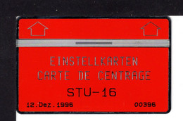 Einstellkarten - Carte De Centrage - Red Card STU-16 - 12.Dez.1996 - Thaïland