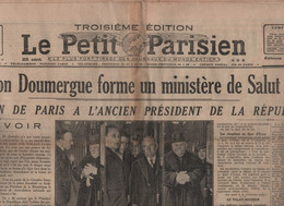 LE PETIT PARISIEN 09 02 1934 - GASTON DOUMERGUE - EMEUTES DU 06 - AFFAIRE STAVISKI - SARRELOUIS - ATHENES PACTE BALKANS - Le Petit Parisien