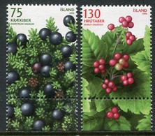 ICELAND  2006 Wild Berries MNH / **.  Michel 1137-38 - Unused Stamps