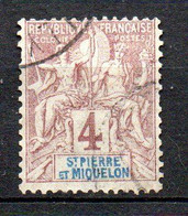 Col24 Colonies Saint Pierre & Miquelon SPM N° 61 Oblitéré Cote 3,50€ - Used Stamps