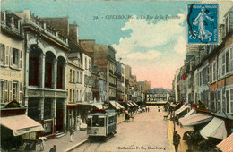 Cherbourg * La Rue De La Fontaine * Tramway Tram - Cherbourg