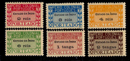 ! ! Portuguese India - 1945 Postage Due (Complete Set) - Af. P37 To 42 - MH - Portugiesisch-Indien
