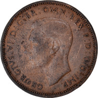 Monnaie, Grande-Bretagne, George VI, 1/2 Penny, 1942, TB, Bronze, KM:844 - C. 1/2 Penny