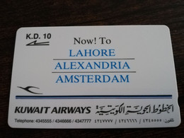 KUWAIT  GPT CARD/MAGNETIC/  ADVERTISING /  1KWAA    KUWAIT AIRWAYS     / KWT 20   KD 10     Fine Used Card  ** 9068** - Koweït