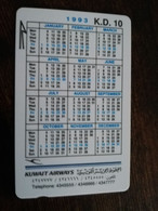 KUWAIT  GPT CARD/MAGNETIC/  ADVERTISING /  1KWAB    CALENDAR      / KWT 21   KD 10     Fine Used Card  ** 9069** - Kuwait