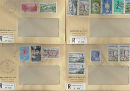 243P - 4 Lettres Recommandées Luxembourg Ville 1967 Et 1968 Sur Différents Timbres - Covers & Documents