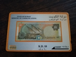KUWAIT  GPT CARD/MAGNETIC/  ADVERTISING /  12KWTA   BANKNOTE    / KWT 29   KD 10    Fine Used Card  ** 9075** - Kuwait