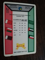 KUWAIT  GPT CARD/MAGNETIC/  ADVERTISING /  19KWTA  TELEPHONE RATES 1994    / KWT 36  KD 3  Fine Used Card  ** 9078** - Koweït