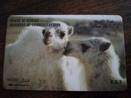 KUWAIT  GPT CARD/MAGNETIC/  ADVERTISING /  39KWTB  YOUNG CAMELS   / KWT 38  KD 3  Fine Used Card  ** 9080** - Koweït