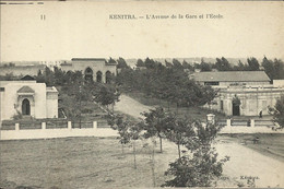KENITRA , L'Avenue Dela Gare Et L'Ecole ; القنيطرة ، شارع ديلا جار والمدرسة - Other