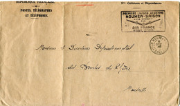 NOUVELLE-CALEDONIE LETTRE AVEC CACHET " PREMIERE LIAISON AERIENNE NOUMEA-SAIGON VIA SYDNEY PAR AIR FRANCE (VOYAGE..)" - Lettres & Documents