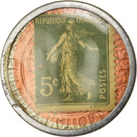 Monnaie, France, Credit Lyonnais, 5 Centimes, 1920, Timbre-Monnaie, TTB+ - Monétaires / De Nécessité