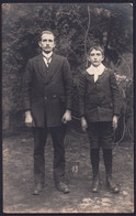 +++ Photo Carte - Phot. Brassine à WAREMME- Portrait Homme Et Jeune Homme - Père Et Fils (sans Aucun Doute! )   // - Borgworm