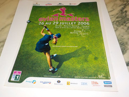 ANCIENNE PUBLICITE  EVIAN MASTERS 2006 - Andere & Zonder Classificatie