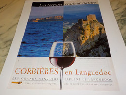 PUBLICITE  LES GRANDS VINS CORBIERES EN LANGUEDOC  2004 - Alcools