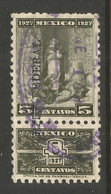 MEXICO. 1927. 5c REVENUE USED - Mexico