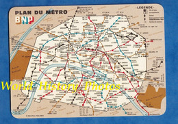 Carte Ancienne Publicitaire " Plastique " - PARIS - Plan Du Métro - Banque BNP - Recta Foldex - Métropolitain Autobus - Europa