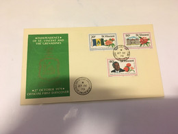 (3 G 29) St Vincent FDC Cvoer - 1979 - St.Vincent (1979-...)