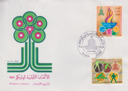 Enveloppe  FDC  1er  Jour    ALGERIE     Jeux  Olympiques   MOSCOU    1980 - Ete 1980: Moscou