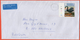 GB - Regno Unito - GREAT BRITAIN - UK - 20?? - E Stamp Black Swan - Viaggiata Da ???? Per Brussels, Belgium - Lettres & Documents