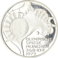 Monnaie, République Fédérale Allemande, 10 Mark, 1972, Karlsruhe, BE, SUP - Herdenkingsmunt