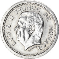 Monnaie, Monaco, Louis II, 2 Francs, 1943, TTB+, Aluminium, Gadoury:MC 133 - 1922-1949 Louis II