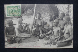 CONGO - Affranchissement Panthère De Libreville En 1904 Sur Carte Postale ( Tchikoumis à Loango ) - L 117714 - Covers & Documents