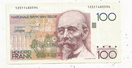 Billet , BELGIQUE , 100 , Cent Francs , Honderd Frank  2 Scans - 100 Francs