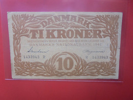 DANEMARK 10 KRONER 1941 Circuler - Dänemark