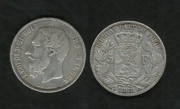 BELGIQUE . LEOPOLD II . 5 FRANCS 1868 . TRANCHE A . - 5 Frank