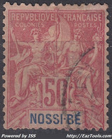 NOSSI BE : TYPE GROUPE 50c ROSE N° 37 OBLITERATION TRES LEGERE - Usati