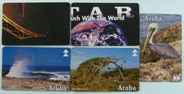 ARUBA - Chip & Other - Setar - Group Of 5 - Used - Aruba