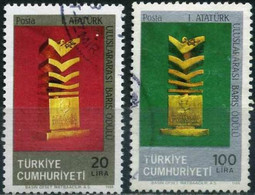 Türkiye 1986 Mi 2740-2741 O, 1st ATATÜRK International Peace Award - Usados