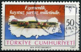 Türkiye 1987 Mi 2776 O,Parliament Building, Ankara | Map - Usados