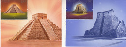 China 2022-5 The 50th Anniversary Of China-Mexico Diplomatic Relations Stamps The Pyramid 2v Imprint B - Ungebraucht