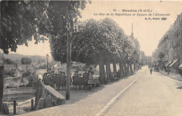 92-MEUDON-LA RUE DE LA RÉPUBLIQUE ET SQUARE DE L'ABREUVOIR - Meudon